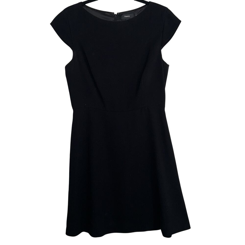 Theory Women's sz 8 Cap Sleeve Shift Modern Crepe Dress